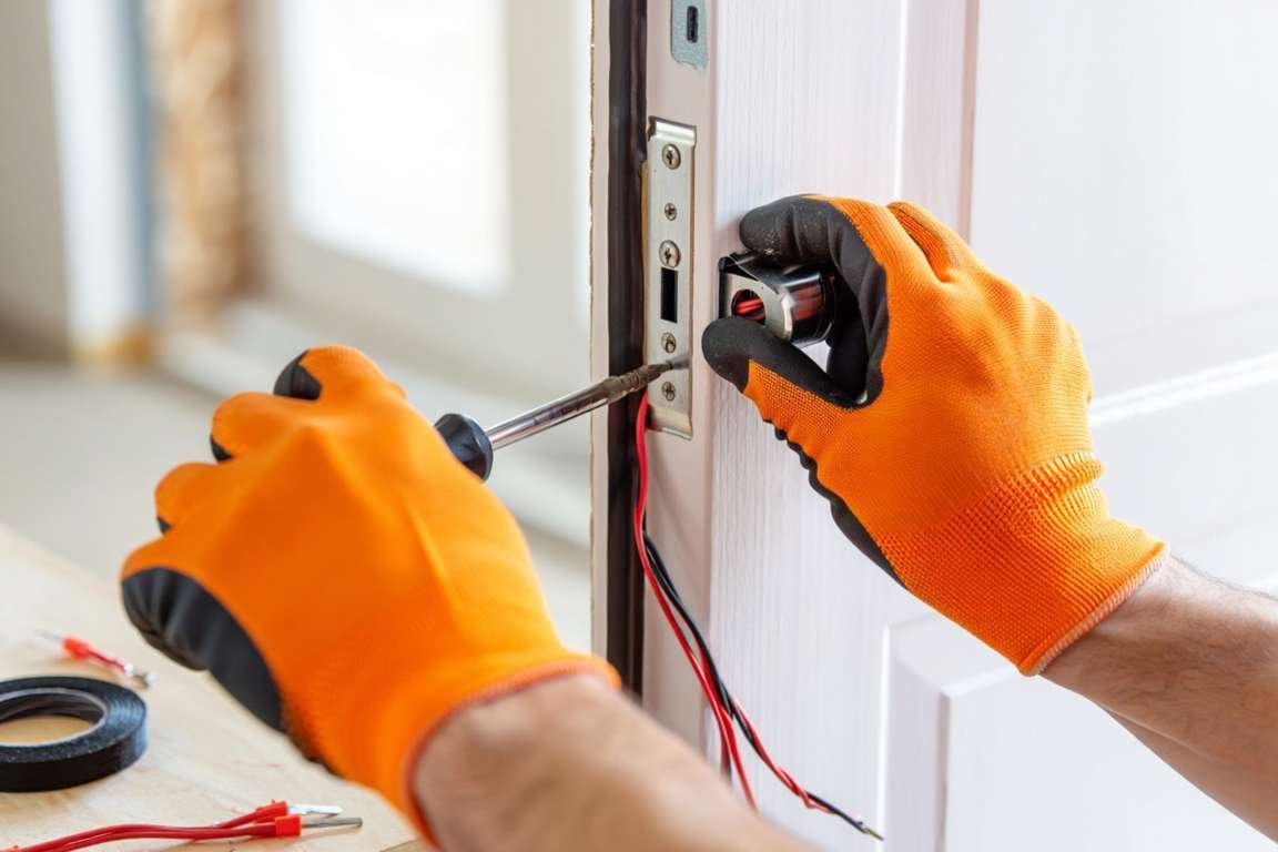 Installer une gâche électrique de porte