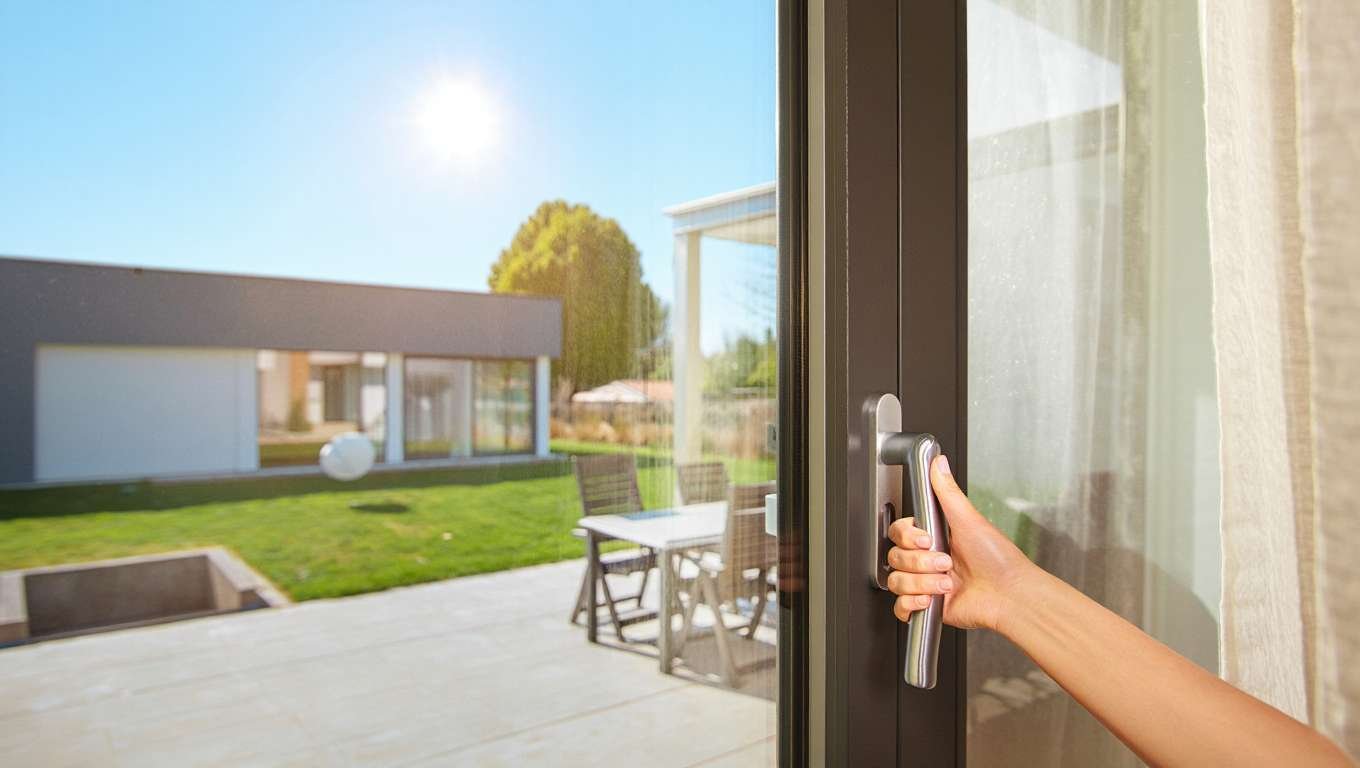 Comment fermer une porte-fenêtre de l'extérieur sans poignée 