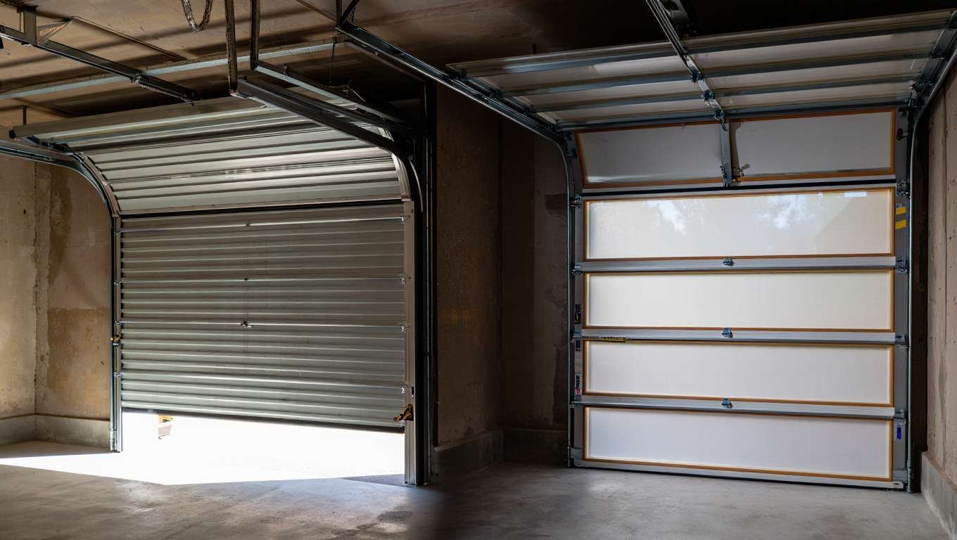 Porte de garage enroulable vs porte de garage avec enroulement plafond 