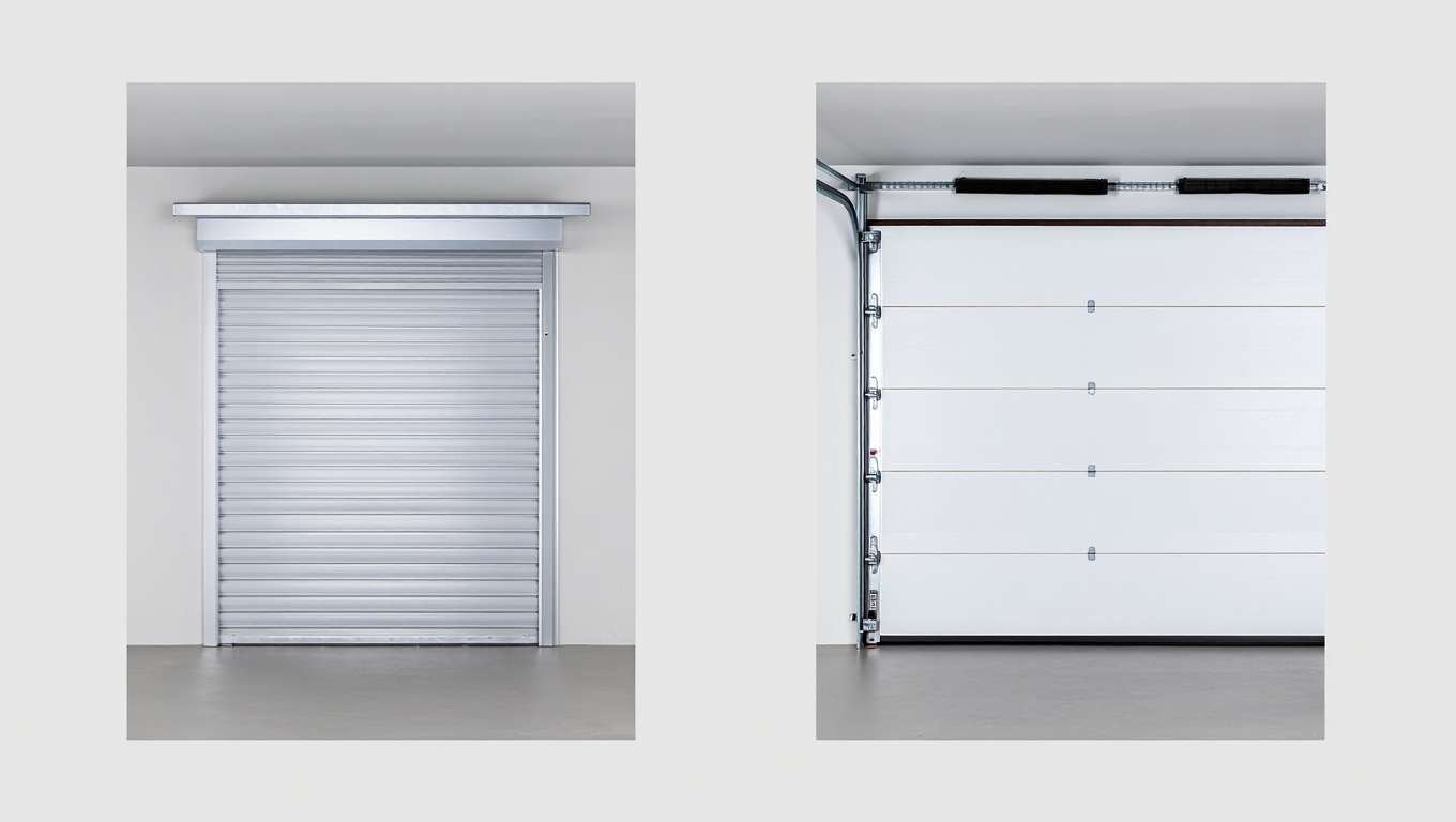 Porte de garage enroulable vs porte de garage avec enroulement plafond 